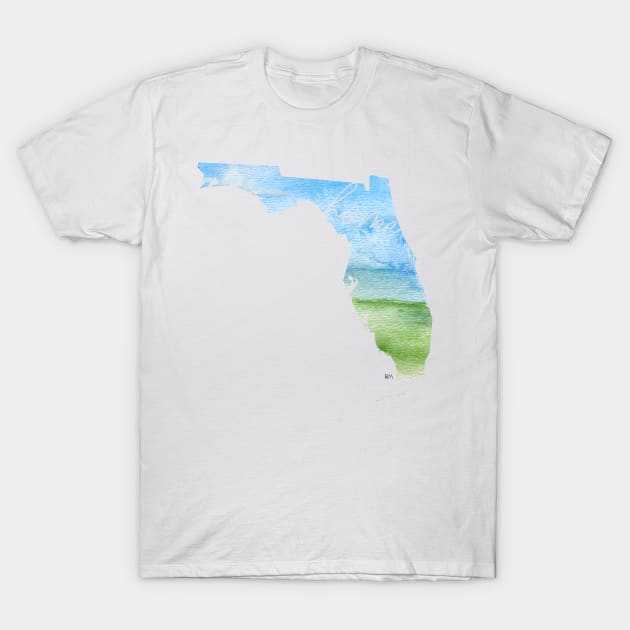 Florida Home State T-Shirt by RuthMCreative